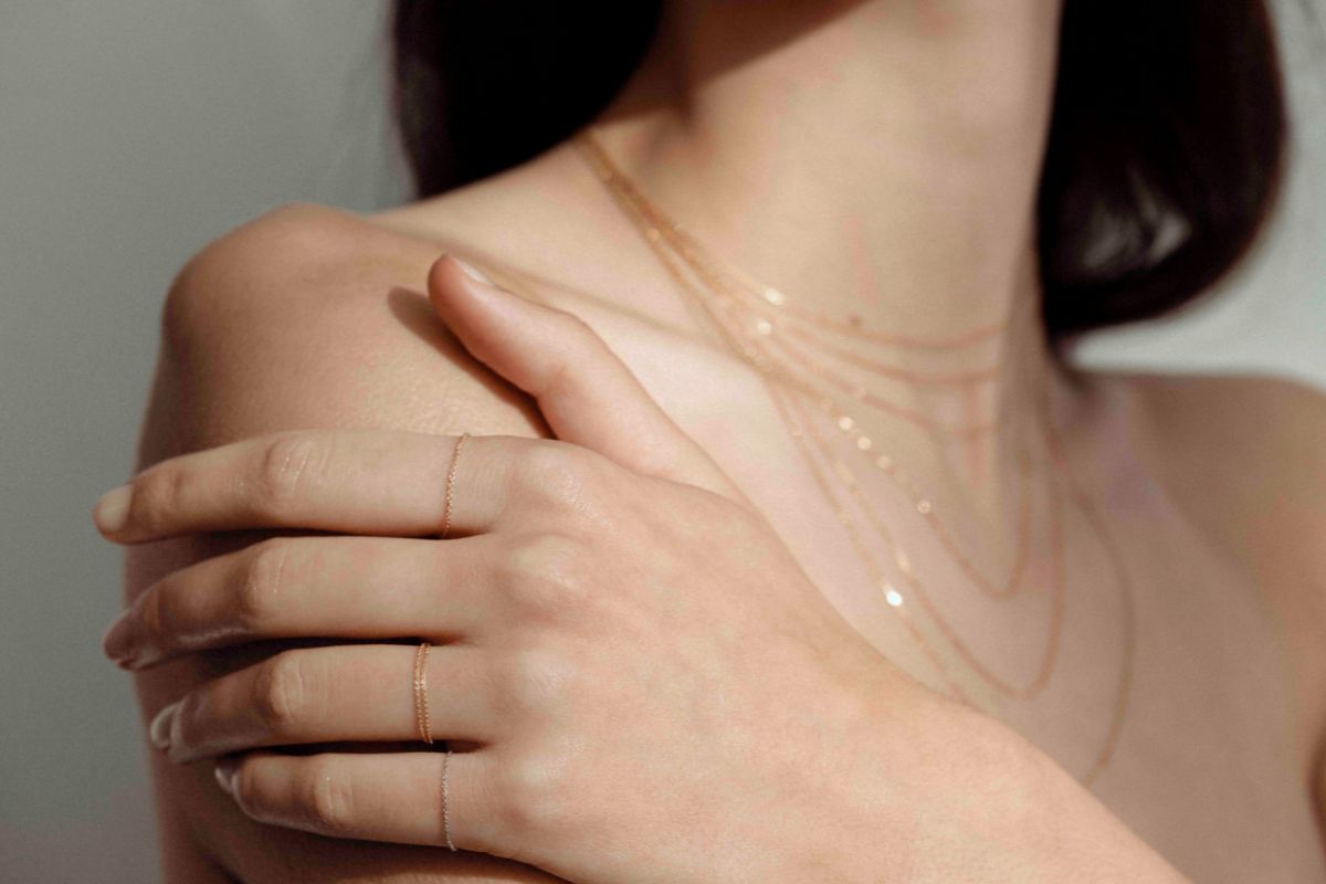 DIAMOND CUT NECKLACE - YG - clasp