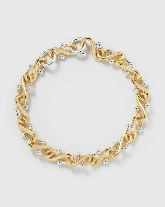 FALCAT BRACELET - VERMEIL + RHODIUM