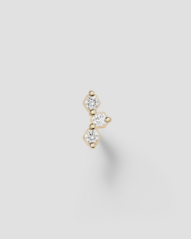 Honey labret — Yellow gold