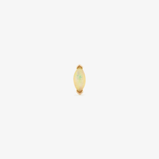 MARQUISE CUT OPAL LABRET - YELLOW GOLD