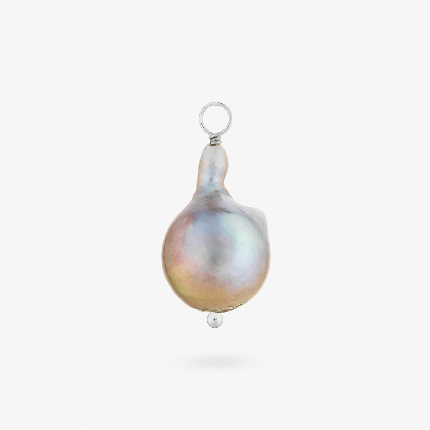 PEARL PENDANT - AUBERGINE - WHITE GOLD