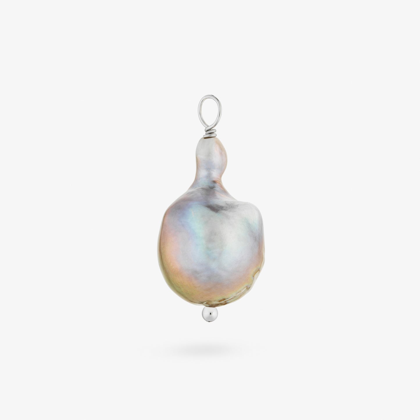 PEARL PENDANT - AUBERGINE - WHITE GOLD