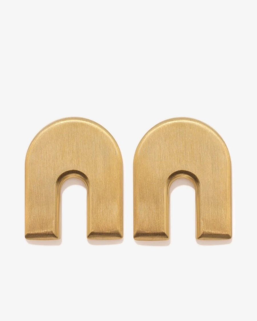 Iris Arch studs in gold vermeil.