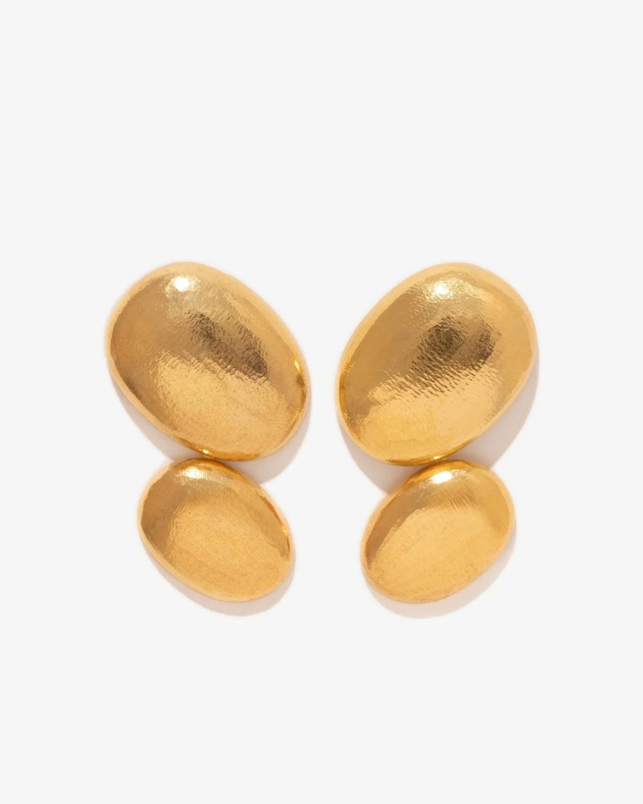 Module earrings in gold vermeil.