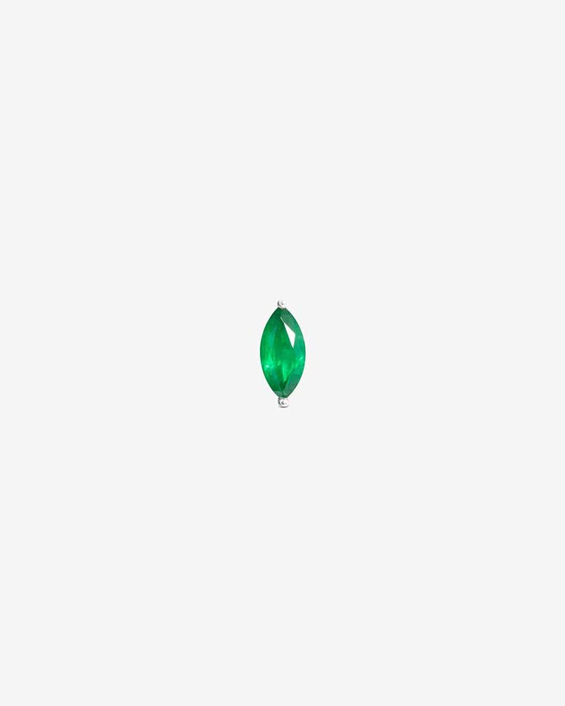 Awareness labret Marquise Cut Emerald white gold