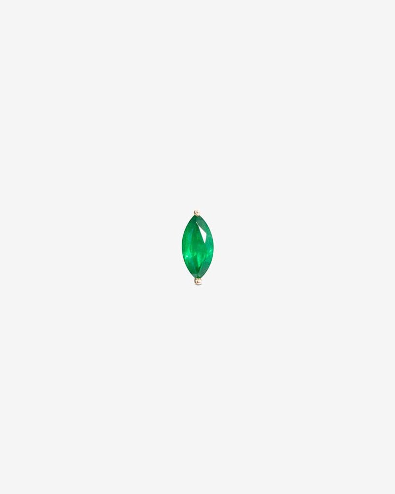 Awareness labret Marquise Cut Emerald yellow gold