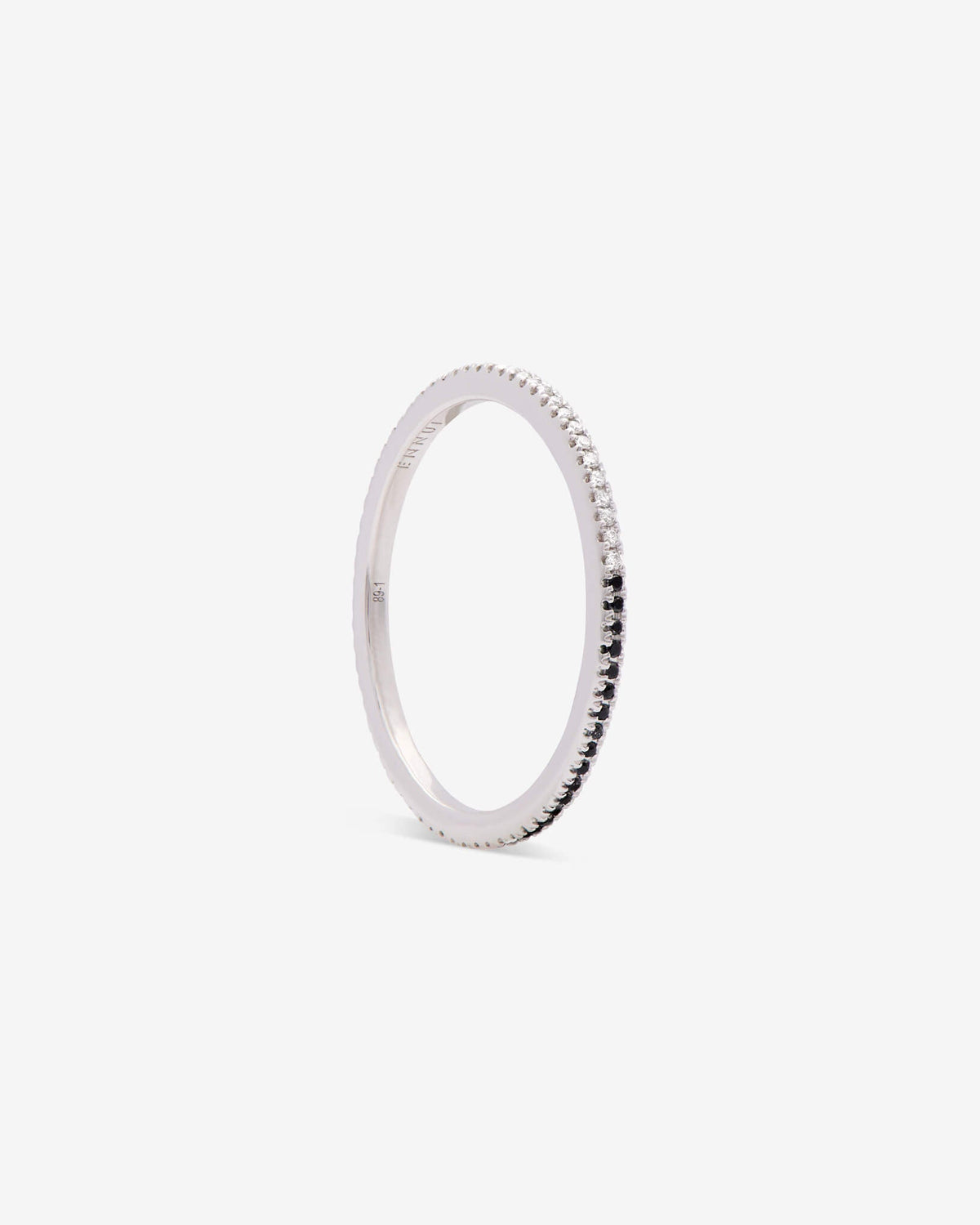 Ares ring Black white diamonds & white gold