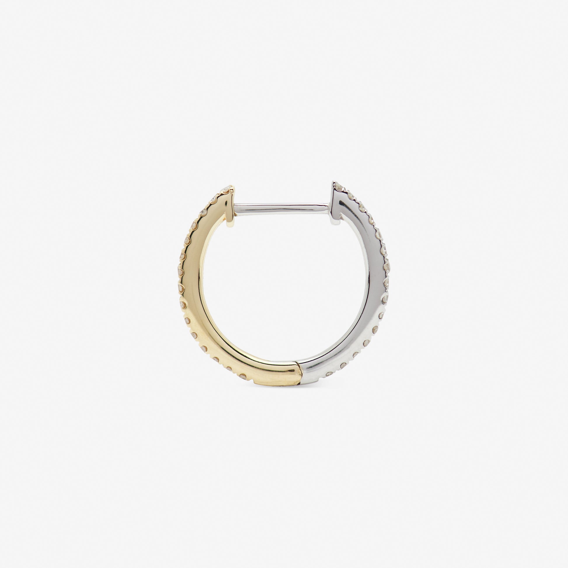 14mm hoop in yellow and white gold from sied