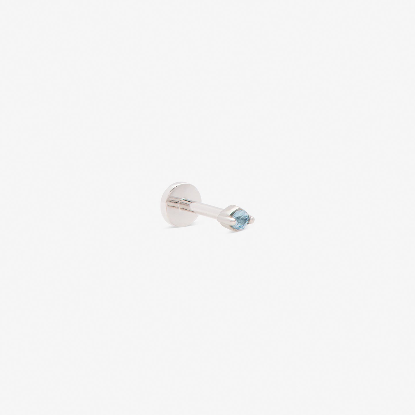 baby blue labret white gold from side