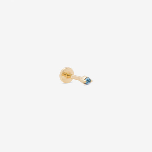 baby blue labret yellow gold side