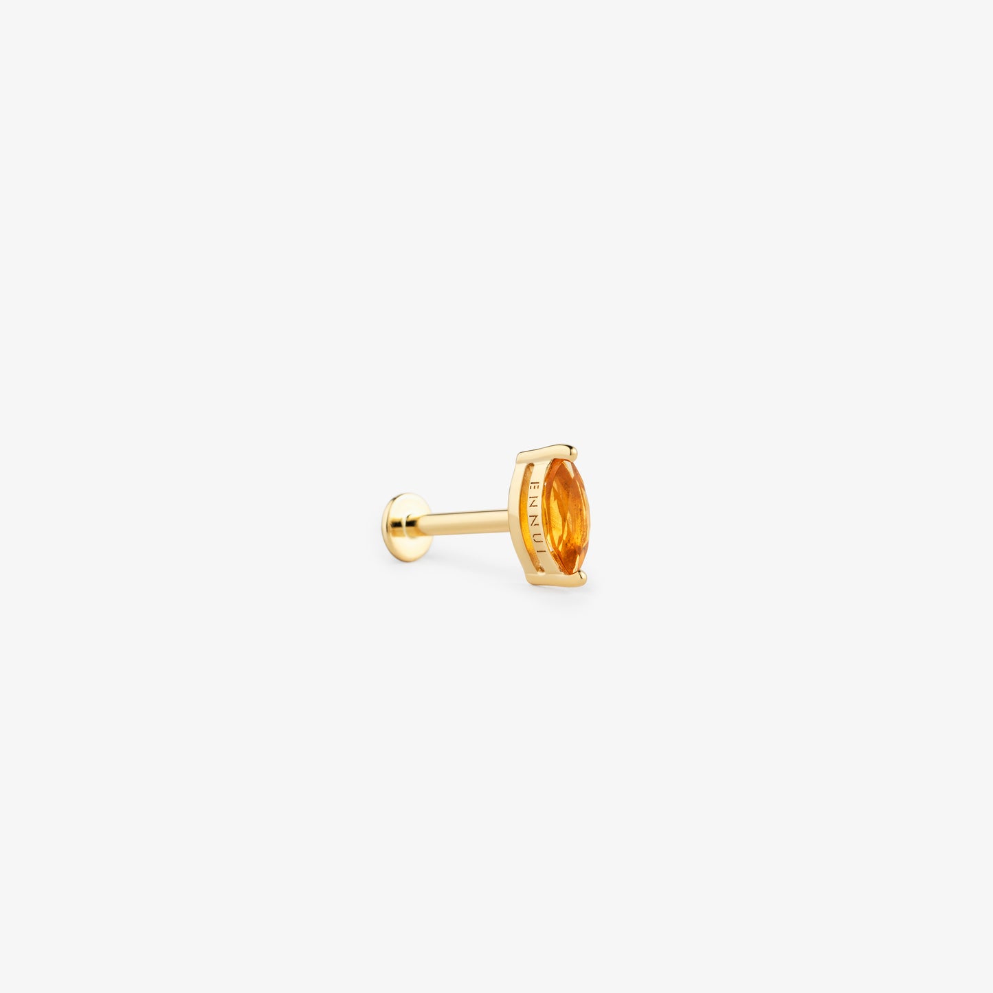 MARQUISE CUT CITRINE LABRET - YELLOW GOLD