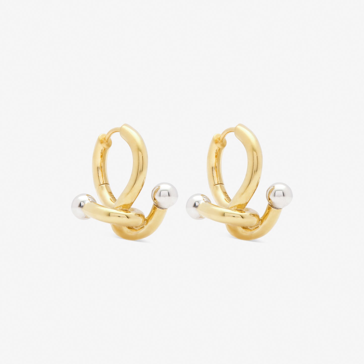 falcate earrings gold