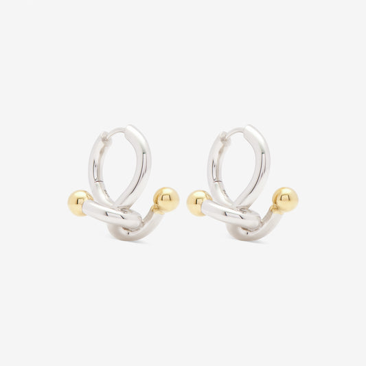 falcate earrings silver