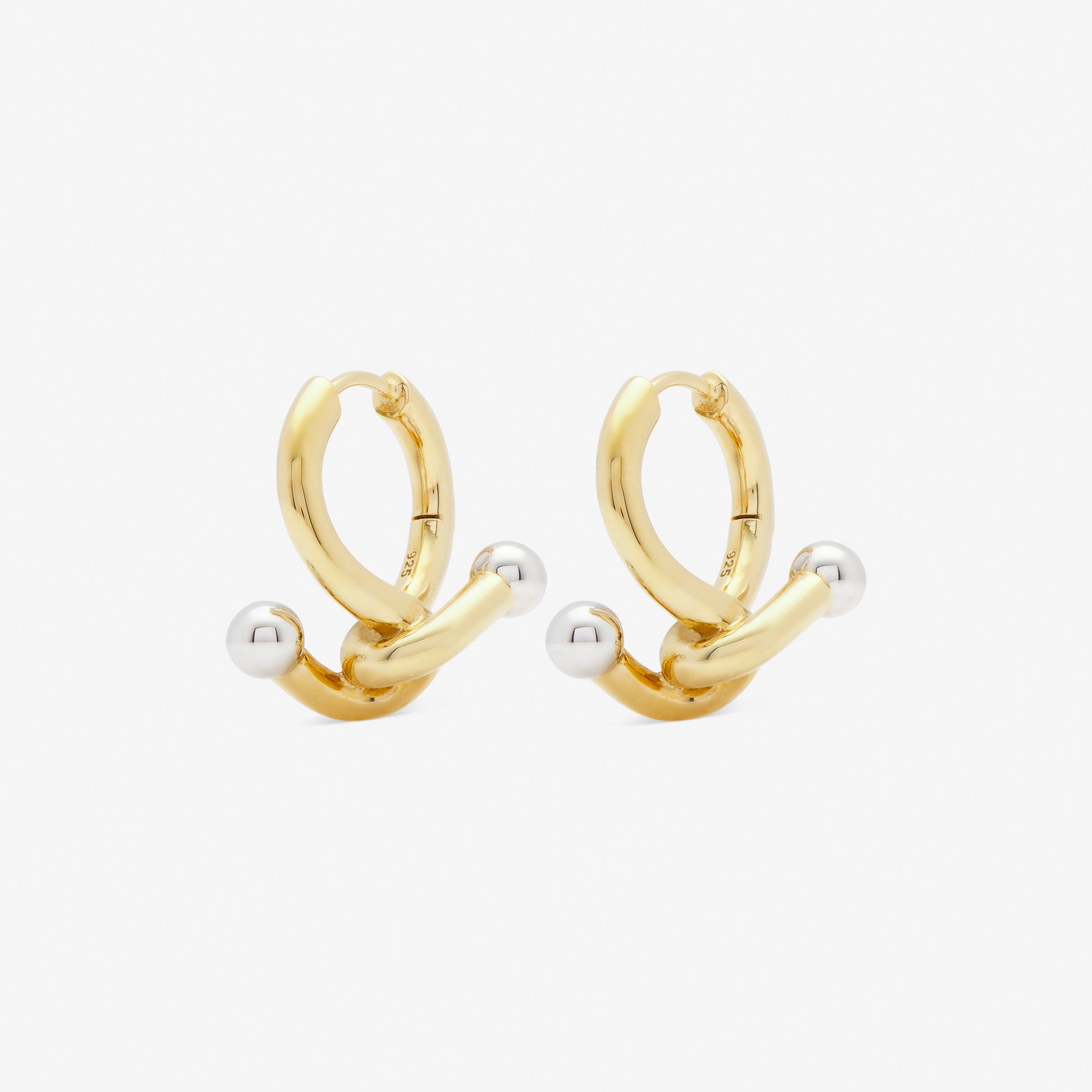 falcate earrings gold from side