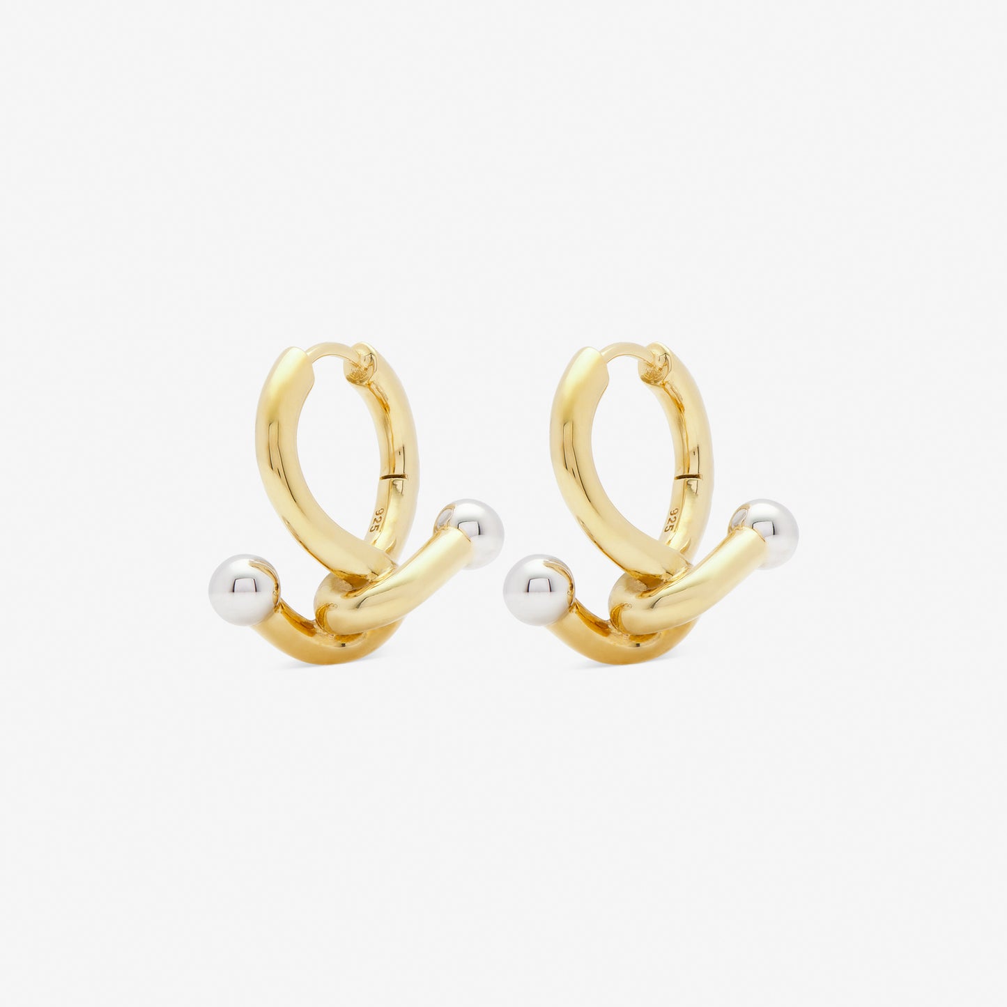 falcate earrings gold from side