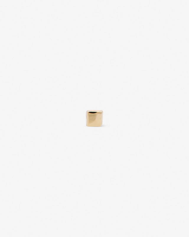 Square labret — Yellow gold