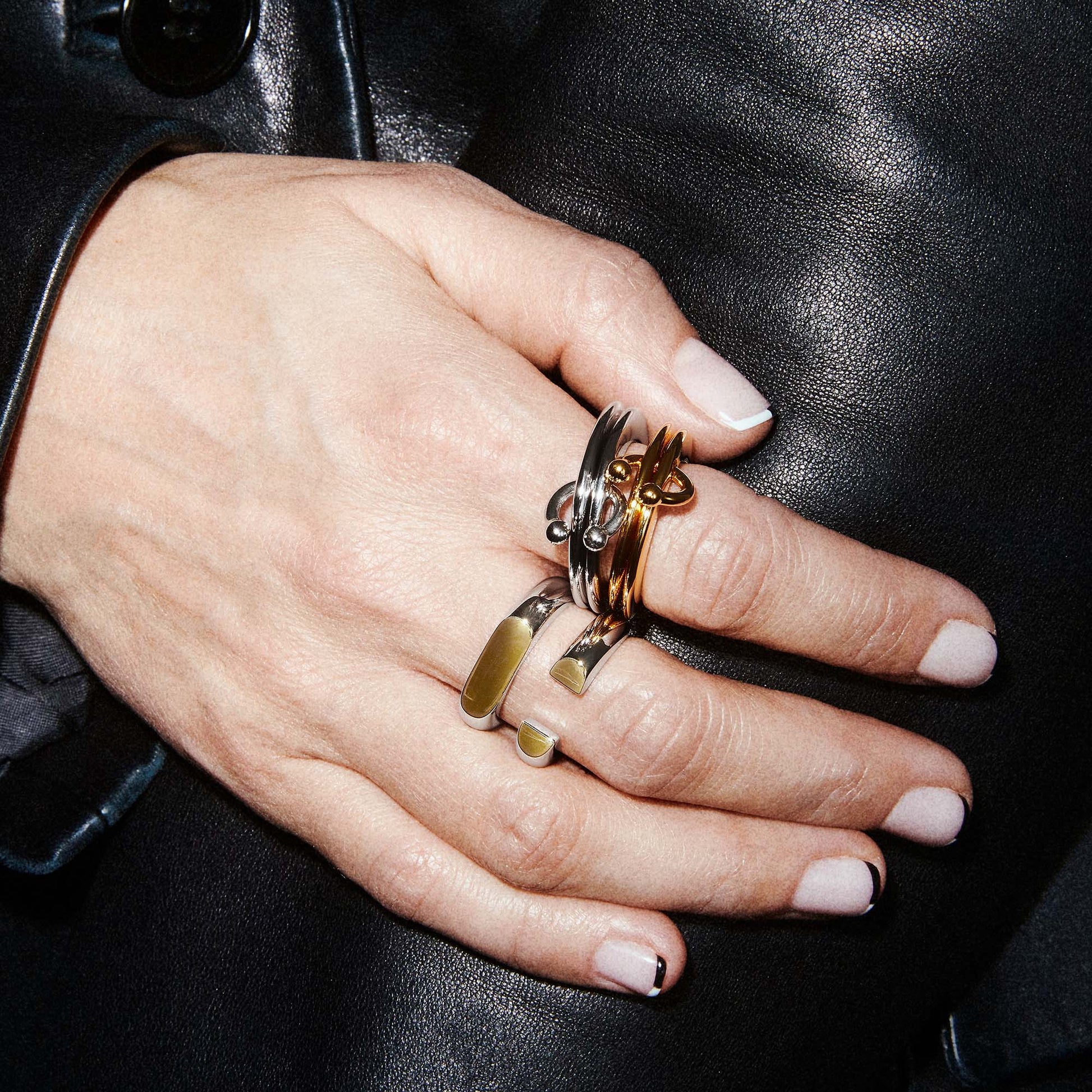 mow ring in gold from ennui atelier on hand