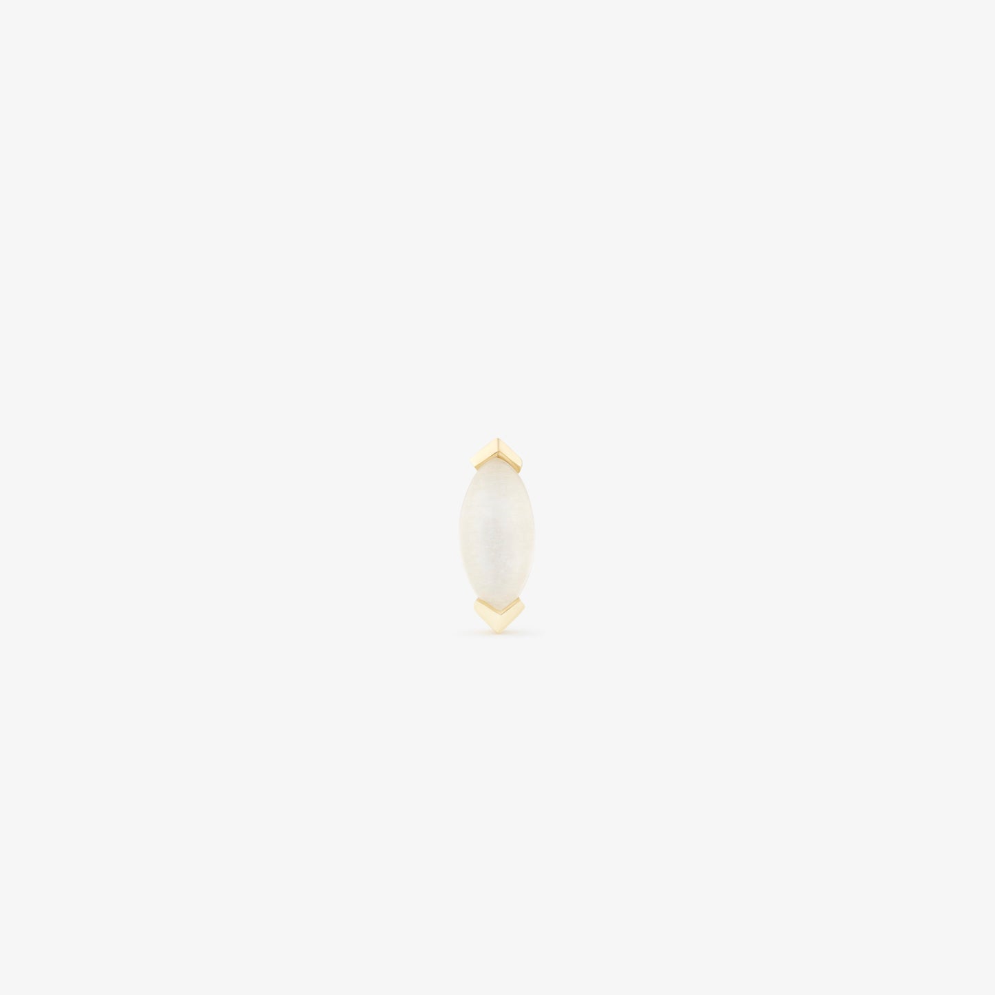 MARQUISE CUT MOONSTONE LABRET - YELLOW GOLD