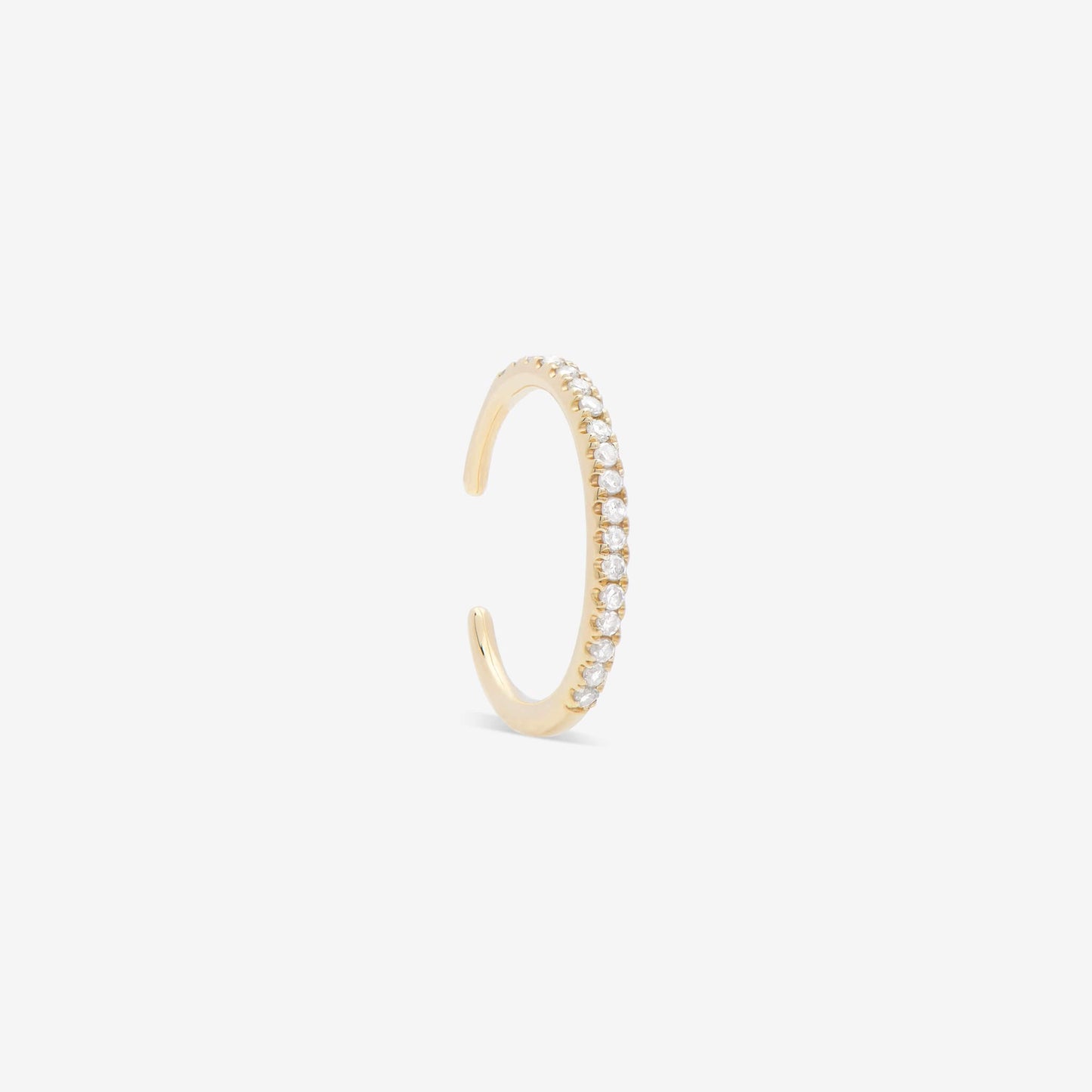 juno ear cuff yellow gold front - ennui atelier