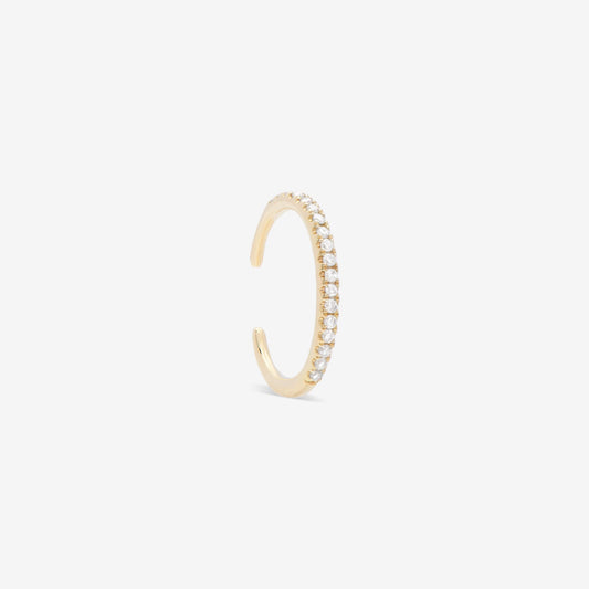 juno ear cuff yellow gold front - ennui atelier